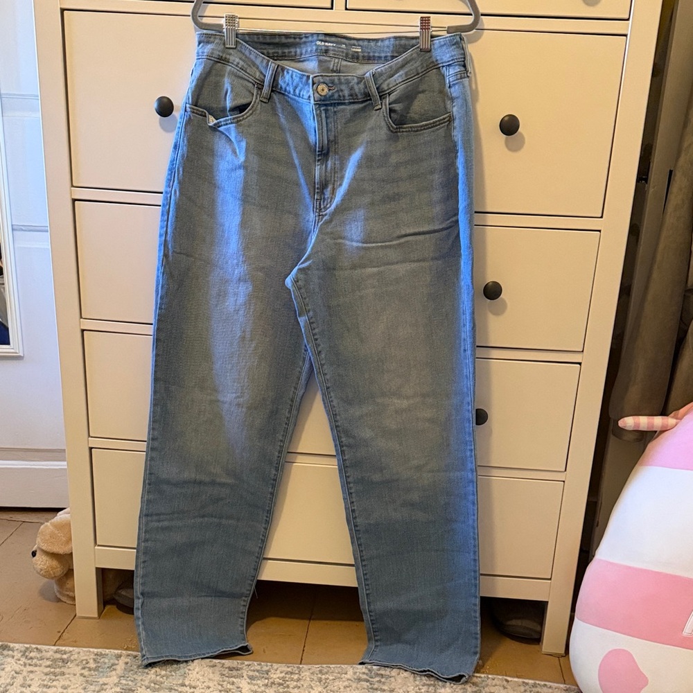 High Rise Loose Medium Wash Size 16 Tall Denim Jeans